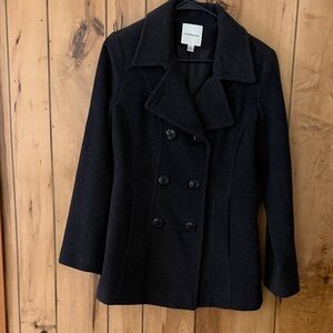 Croft & Barrow Women's Elegant Black Peacoat